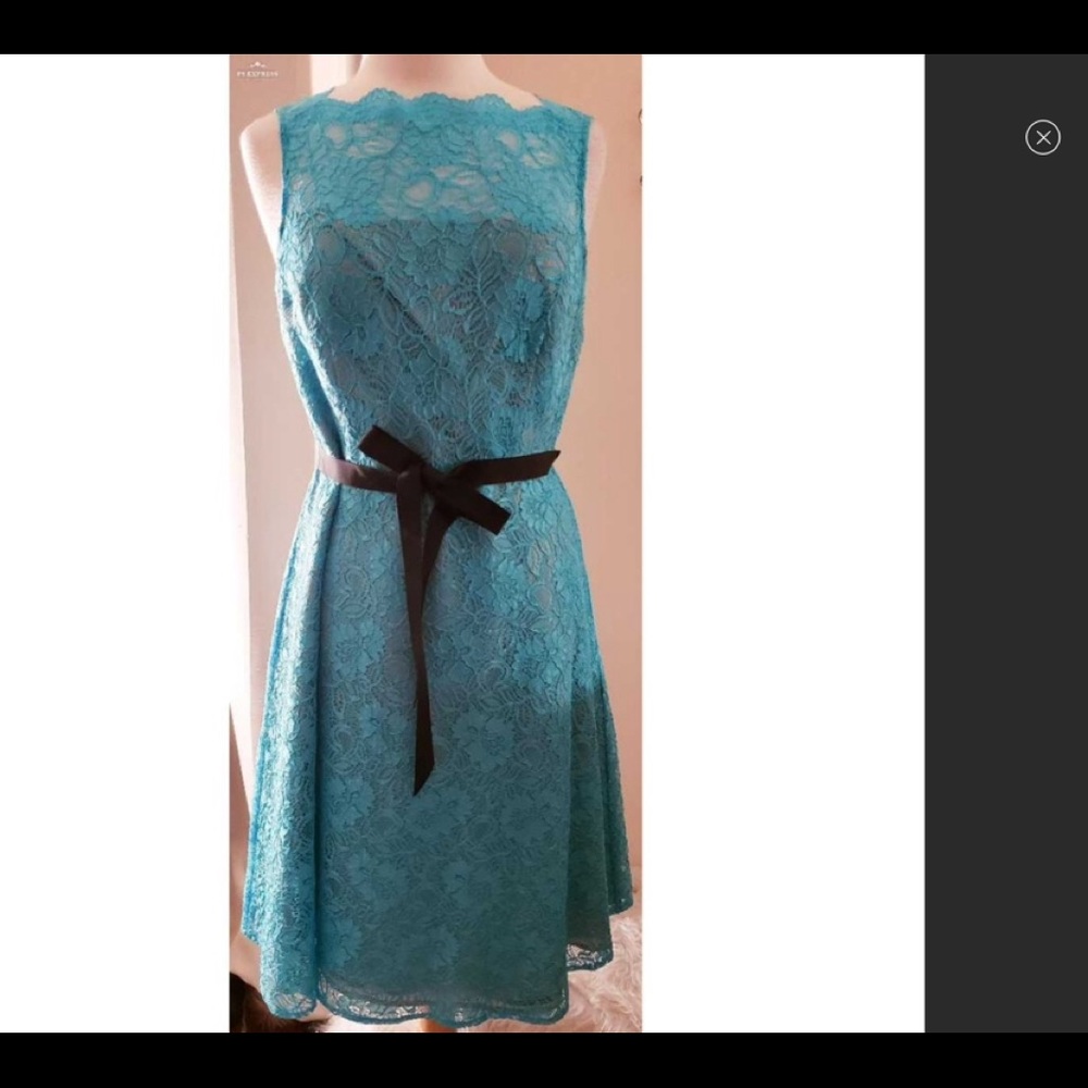 Calvin Klein  Blue Lace Fit and Flare A line dress